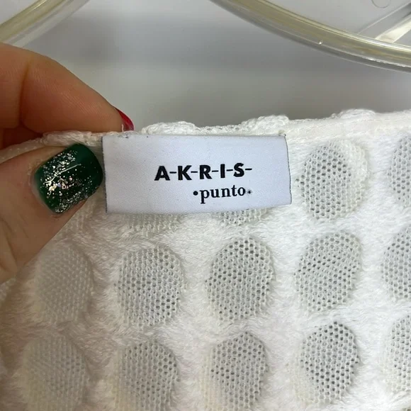 Akris Punto White Textured Top - Picture 4 of 6